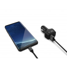 Green Cell automobilinis įkroviklis USB-C 48 W (maitinimo tiekimas 30 W, QC 3.0)