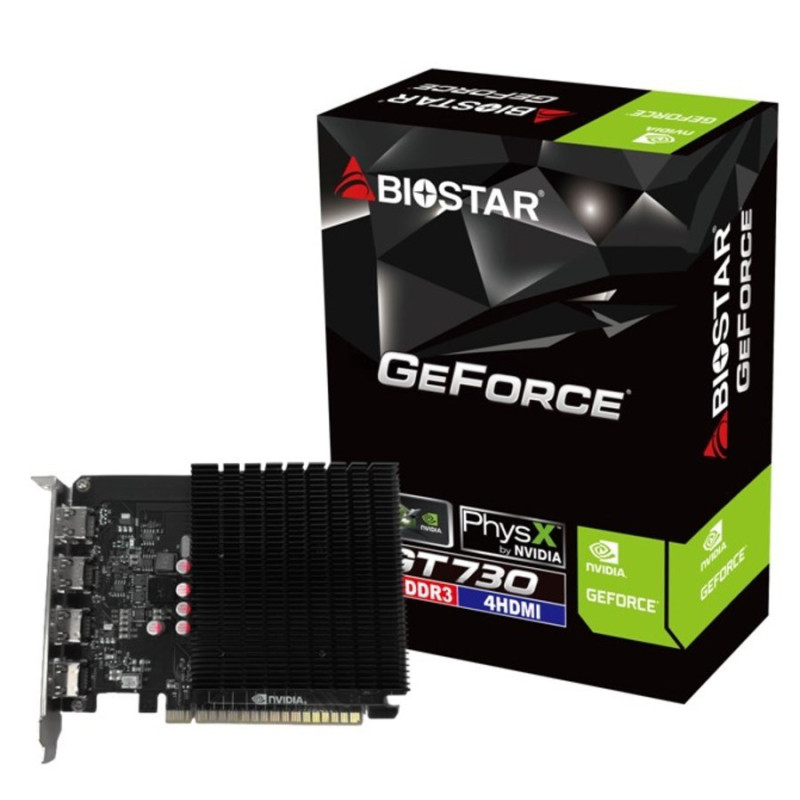 „Biostar GT 730“ 4 GB 4 x HDMI vaizdo plokštė
