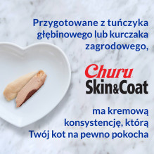 INABA Churu SkinCoat Chicken skanėstai katėms - 4 x 14 g INABA Churu SkinCoat Chicken skanėstai katėms - 4 x 14 g