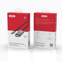 UNITEK V1409A kabelio lyties keitiklis USB-C DisplayPort juodas, pilkas