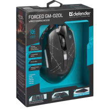 „Defender Forced GM-020L“ žaidimų pelė, skirta abiem rankoms, USB A tipo, optinė, 3200 DPI