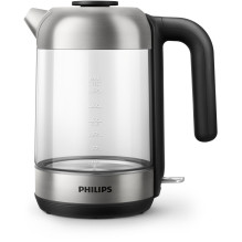 „Philips 5000“ serijos HD9339/80 elektrinis virdulys, 1,7 l, 2200 W, juodas, nerūdijantis plienas, permatomas