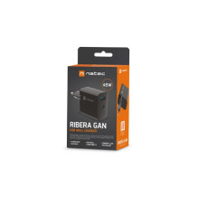 NATEC RIBERA GAN CHARGER 1x USB-A + 1x USB-C 45W BLACK NATEC RIBERA GAN CHARGER 1x USB-A + 1x USB-C 45W BLACK