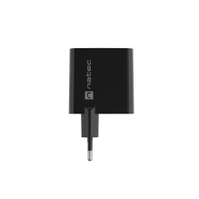 NATEC RIBERA GAN CHARGER 1x USB-A + 1x USB-C 45W BLACK NATEC RIBERA GAN CHARGER 1x USB-A + 1x USB-C 45W BLACK