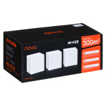 „Tenda EX3-3“ tinklinė „Wi-Fi“ sistema, dviejų dažnių (2,4 GHz / 5 GHz), „Wi-Fi 6“ (802.11ax), balta, 1 vidinė.