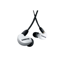„Shure AONIC 215“ – į ausis įdedamos ausinės su vienu keitikliu ir 3,5 mm laidu (baltos)