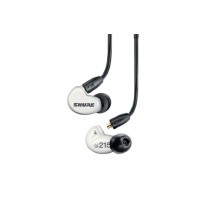 „Shure AONIC 215“ – į ausis įdedamos ausinės su vienu keitikliu ir 3,5 mm laidu (baltos)