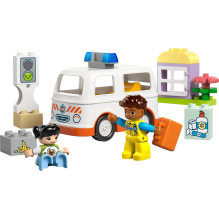 LEGO DUPLO Greitoji pagalba su vairuotoju 10447 LEGO DUPLO Greitoji pagalba su vairuotoju 10447