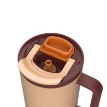 Termosinis puodelis su teleskopiniu šiaudeliu Kambukka Rio Tumbler 950ml Almond Dream