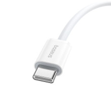 „Baseus Superior“ USB C į USB C duomenų kabelis 1 m 30 W, baltas „Baseus Superior“ USB C į USB C duomenų kabelis 1 m 30 W, baltas