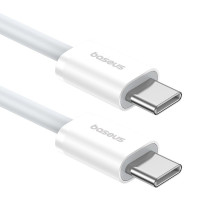 „Baseus Superior“ USB C į USB C duomenų kabelis 1 m 30 W, baltas „Baseus Superior“ USB C į USB C duomenų kabelis 1 m 30 W, baltas