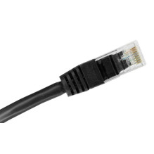 Alantec KKU5CZA1 tinklo kabelis, juodas, 0,25 m, Cat5e U / UTP (UTP)