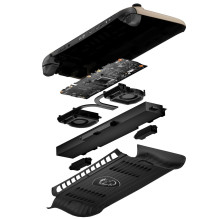 MSI Claw 8 AI+ A2VM-037PL nešiojama žaidimų konsolė 20,3 cm (8") 1 TB lietimui jautrus ekranas „Wi-Fi“ smėlio spalv