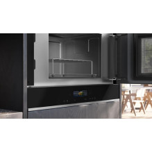 Siemens iQ700 BE732R1B1 mikrobangų krosnelė, juoda, kombinuota, įmontuojama, 21 l, 900 W