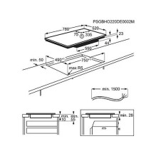 Electrolux EIV83443CT Black Built-in 78 cm Zone induction hob 4 zone(s)