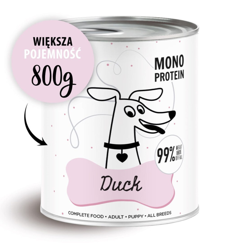 PAKA ZWIERZAKA Pepe Duck - šlapias šunų maistas - 800g