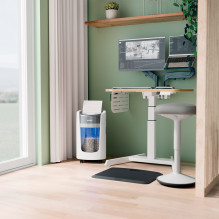Leitz IQ OptiMax Home Office 225 mikropjaustyto popieriaus smulkintuvas, P5, 15 l, baltas