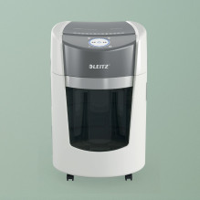 Leitz IQ OptiMax Small Office 350 mikropjaustyto popieriaus smulkintuvas, Security P5, 22 l, baltas Leitz IQ OptiMax Small Office 350 mikropjaustyto popieriaus smulkintuvas, Security P5, 22 l, baltas