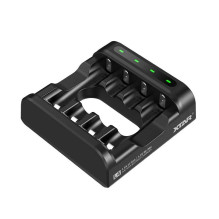 R03 / AAA, R6 / AA ličio jonų 1,5 V / NiMH akumuliatorių įkroviklis - 4 lizdai R03 / AAA, R6 / AA ličio jonų 1,5 V / NiMH akumuliatorių įkroviklis - 4 lizdai