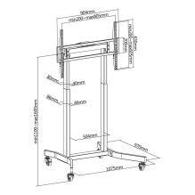 Techly ICA-TR68M TV mount / stand 2.54 m (100") Black