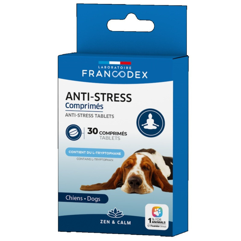 FRANCODEX Anti-stress - antistresinės tabletės šunims - 30 vnt.