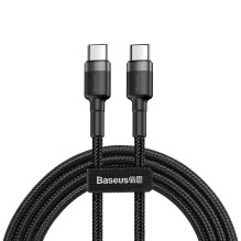 USB-C laidas PD Baseus Cafule PD 2.0 QC 3.0 60W 1m (juodas ir pilkas) USB-C laidas PD Baseus Cafule PD 2.0 QC 3.0 60W 1m (juodas ir pilkas)