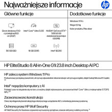 HP EliteStudio 8 G1i AI kompiuteris Intel Core Ultra 5 235 60,5 cm (23,8 colio) 1920 x 1080 pikselių Jutiklinis ekranas 
