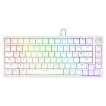 Savio ASTRAL WHITE JADE žaidimų klaviatūra, USB, QWERTY, JAV, tarptautinė