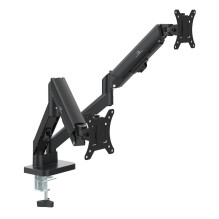 Maclean 2 monitor mount, gas spring, 17"-32", 2-10kg, black, MC-134