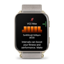 „Garmin Venu X1“ 5,08 cm (2 colių) AMOLED skaitmeninis 448 x 486 pikselių lietimui jautrus ekranas aukso spalvos, titano