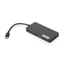 „Lenovo GX90T77924“ nešiojamojo kompiuterio dokas / prievadų replikatorius USB 3.2 Gen 1 (3.1 Gen 1) Type-C pilkas