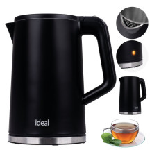 IDEAL virdulys 1,7 l, plieninis korpusas, galia 1500 W, juodas