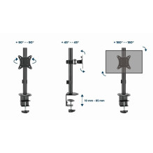 Gembird MA-D1-02 monitoriaus laikiklis / stovas 81,3 cm (32') stalas, juodas Gembird MA-D1-02 monitoriaus laikiklis / stovas 81,3 cm (32') stalas, juodas