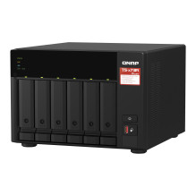 QNAP TS-673A NAS bokštas Ryzen Embedded V1500B 8 GB DDR4 0 TB QNAP Turbo sistema, juodas