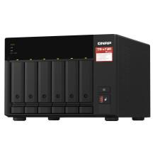 QNAP TS-673A NAS bokštas Ryzen Embedded V1500B 8 GB DDR4 0 TB QNAP Turbo sistema, juodas
