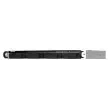 QNAP TS-464eU NAS Rack (1U) Intel® Celeron® N5095 8 GB DDR4 0 TB QNAP Turbo System aliuminis, juodas