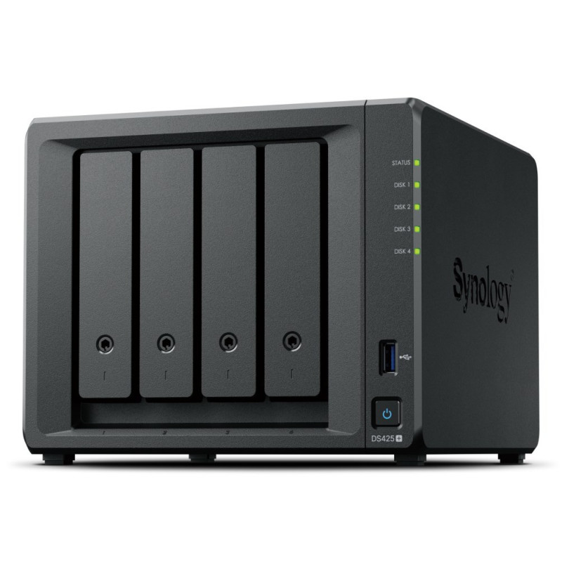 Synology DiskStation DS425+ NAS / storage server Intel® Celeron® J4125 2 GB DDR4 0 TB Black - only Synology HDD