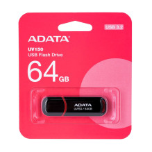 ADATA 64GB DashDrive UV150 USB atmintinė USB A tipo 3.2 Gen 1 (3.1 Gen 1) Juoda