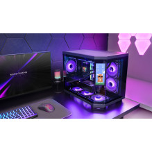 Mars Gaming MC3TCORELCDM computer case Mini Tower Black