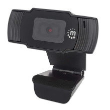 Manhattan USB Webcam, Two Megapixels (Clearance Pricing), 1080p Full HD, USB-A, Integrated Microphone, Adjustable Clip B