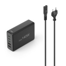 Hama 00201978 Įkrovimo stotelė su 3xUSB-C / 2xUSB-A 140 W juoda