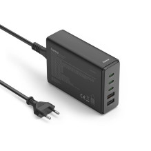 Hama 00201978 Įkrovimo stotelė su 3xUSB-C / 2xUSB-A 140 W juoda