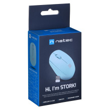 NATEC STORK pelė namams, skirta abiem rankoms, RF belaidė + USB A tipo optinė, 1600 DPI NATEC STORK pelė namams, skirta abiem rankoms, RF belaidė + USB A tipo optinė, 1600 DPI