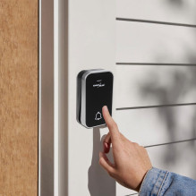 „GreenBlue GB157 B“ kinetinis belaidis durų skambutis be baterijų, melodijos, juodas, veikimo nuotolis iki 200 m, IP44 „GreenBlue GB157 B“ kinetinis belaidis durų skambutis be baterijų, melodijos, juodas, veikimo nuotolis iki 200 m, IP44