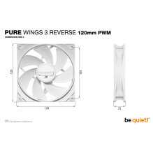 CASE FAN 120MM PURE WINGS 3 / PWM WHT 3-PACK BL136 BE QUIET