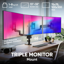 MONITOR ACC DESK MOUNT / 13-32" BLACK G280-B ONKRON MONITOR ACC DESK MOUNT / 13-32" BLACK G280-B ONKRON
