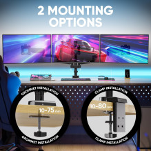 MONITORIAUS PRIEDAS STALO LAIKIKLIS / 13-32" JUODAS G280-B ONKRON MONITORIAUS PRIEDAS STALO LAIKIKLIS / 13-32" JUODAS G280-B ONKRON