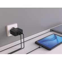 Green Cell Charger USB-C 45W PD with cable USB-C and extra USB port for Asus ZenBook, HP Spectre, HP Envy x2 and others