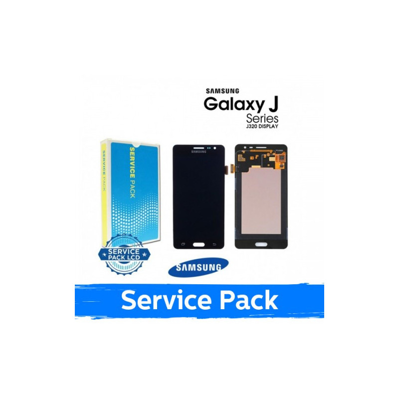 Ekranas skirtas Samsung J320F 2016 J3 juodas (Service Pack)