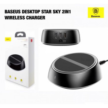 Bevielis įkroviklis Baseus 'Star 2in1' juodas 10W (Fast Charging) + 3 USB lizdai